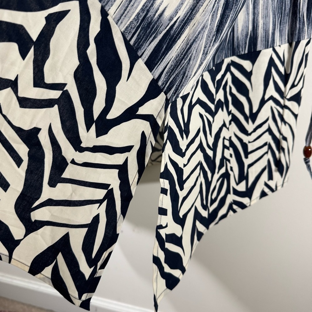 Carla Rockmore Cinch Waist Shirt Dress Mixed Print - Picture 8 of 14